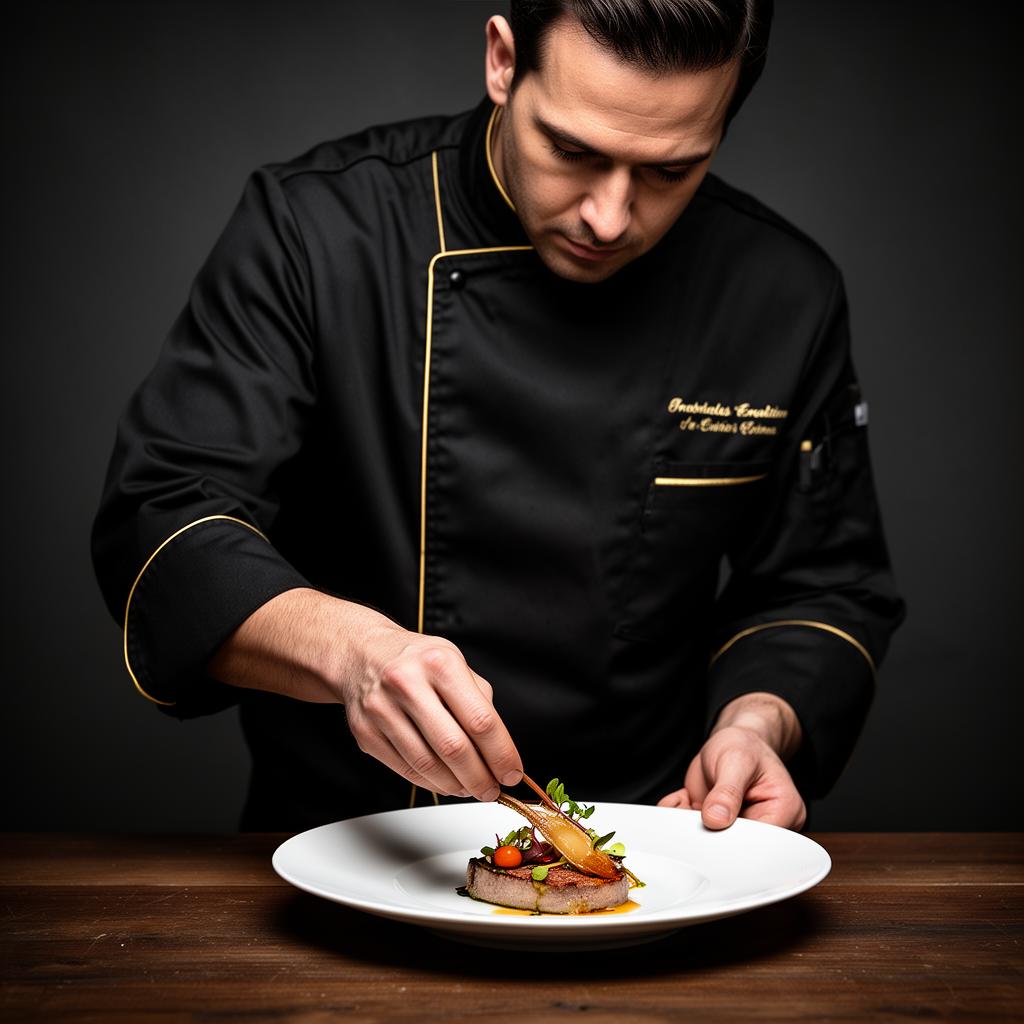 Executive Chef Diamond McNulty plating signature dish